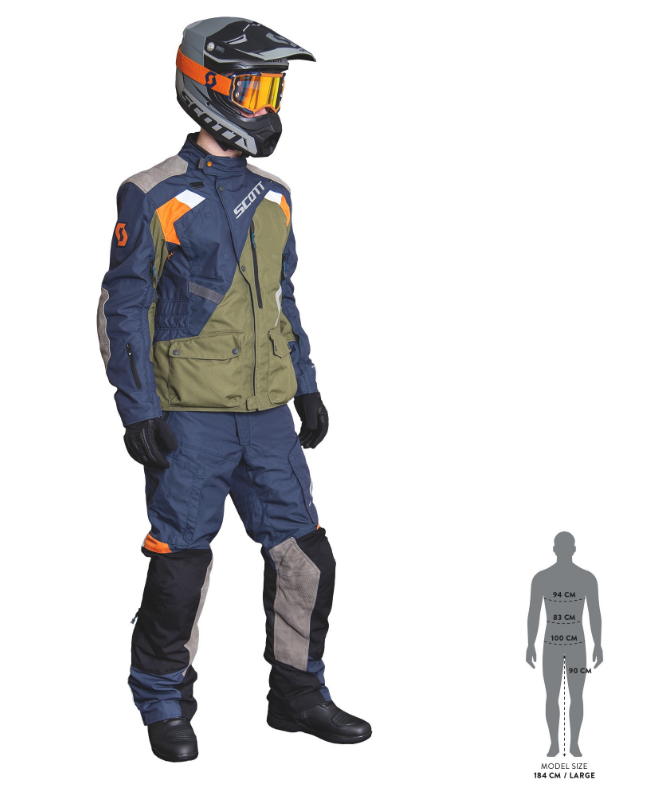 SCOTT Pánská textilní moto bunda DUALRAID DRYO JACKET night blue moss green