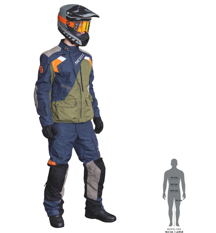 SCOTT Pánské textilní moto kalhoty DUALRAID DRYO night blue