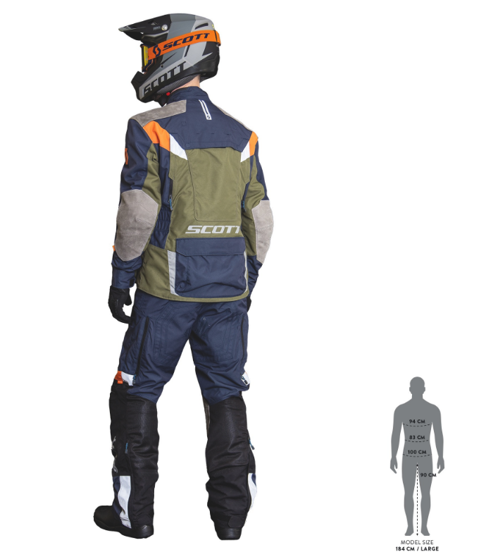 SCOTT Pánské textilní moto kalhoty DUALRAID DRYO night blue