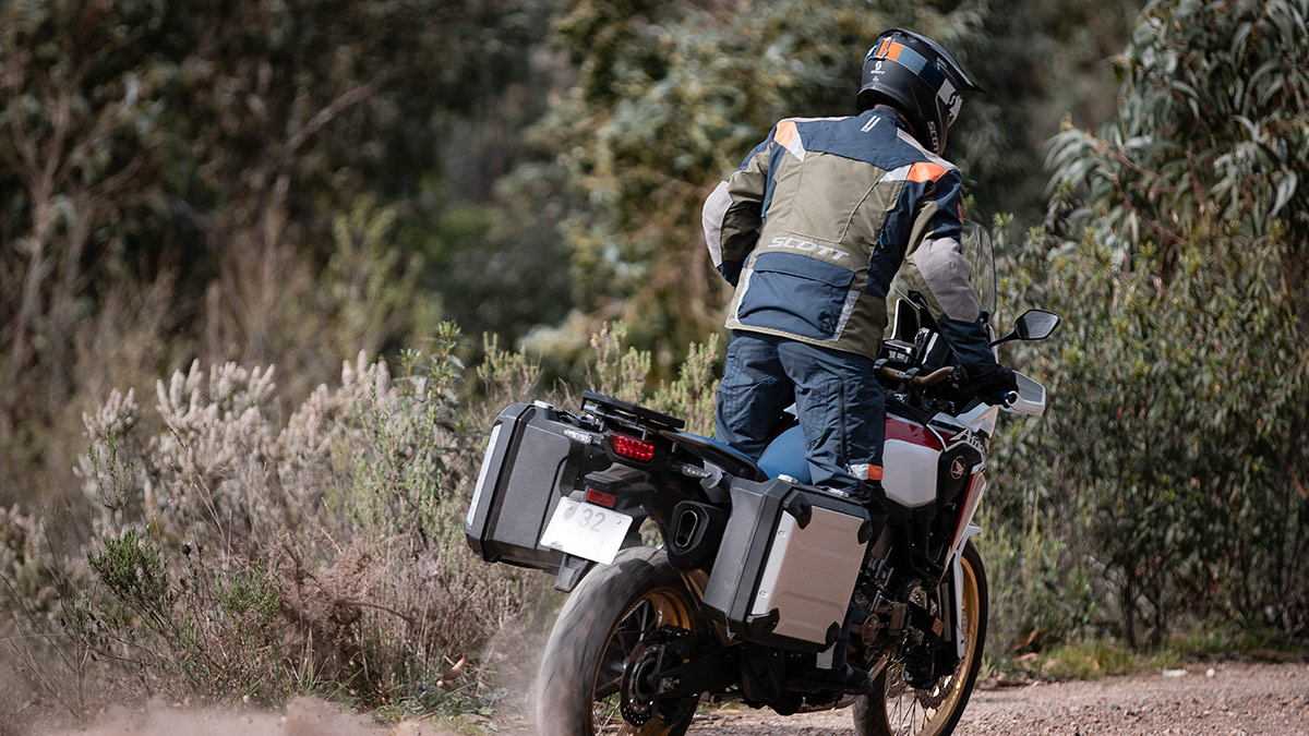 SCOTT Pánské textilní moto kalhoty DUALRAID DRYO night blue
