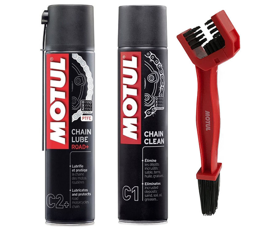 MOTUL Sada na čištění řetězů C2+ C1 Kartáč na řetěz sada 3ks AKCE