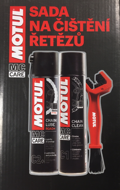 MOTUL Sada na čištění řetězů C2+ C1 Kartáč na řetěz sada 3ks AKCE