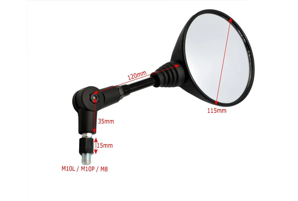Zpětné zrcátko M-Style Enduro - oboustranné sklopné M10P/1,25mm