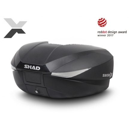 SHAD Vrchní kufr na motorku SH58X karbon (rozšiřitelný koncept) se zámkem PREMIUM