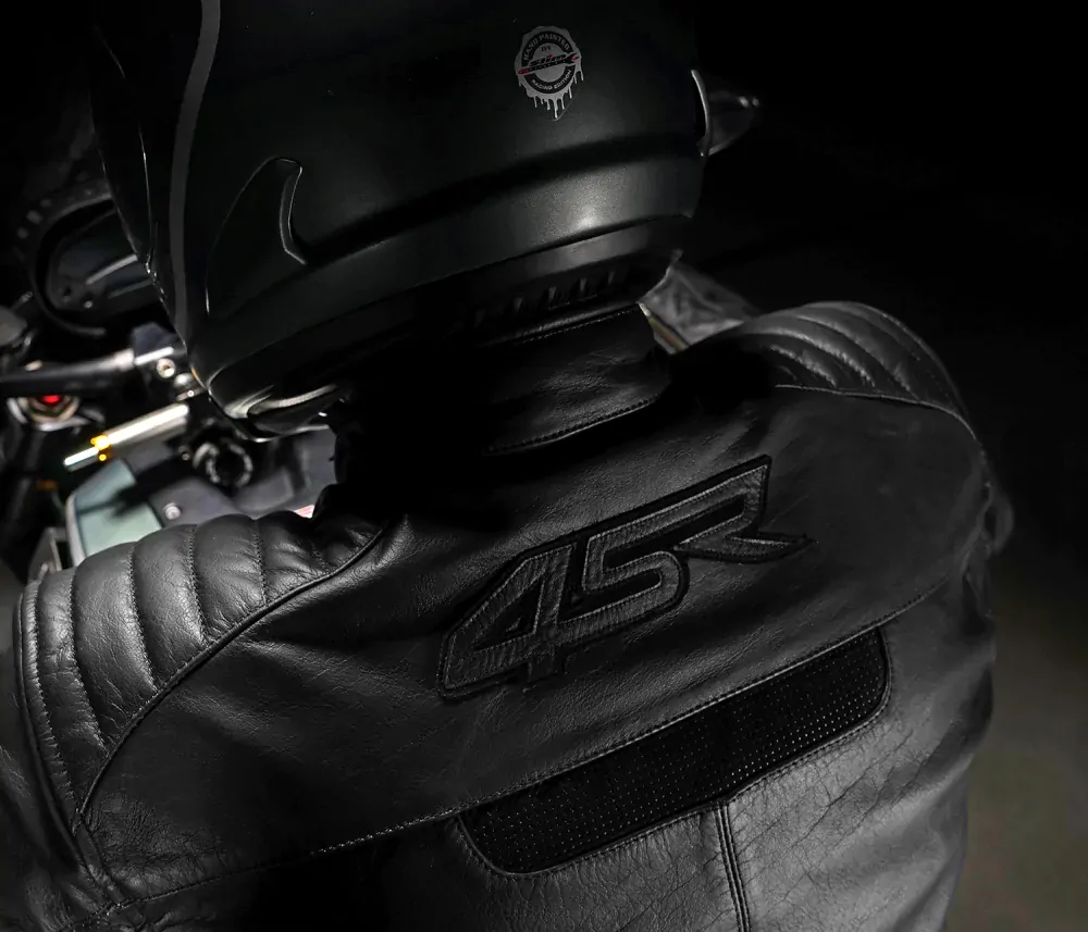 4SR Pánská kožená moto bunda Cool EVO hnědá