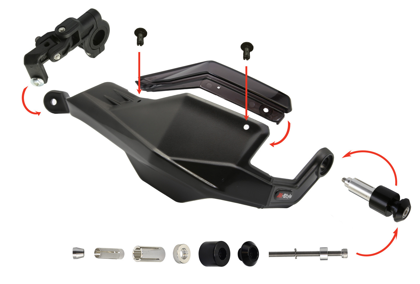 M-Style MS10 Kawasaki chrániče páček – blastery