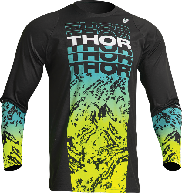 THOR dětský dres Sector Atlas černá/žlutá/modrá
