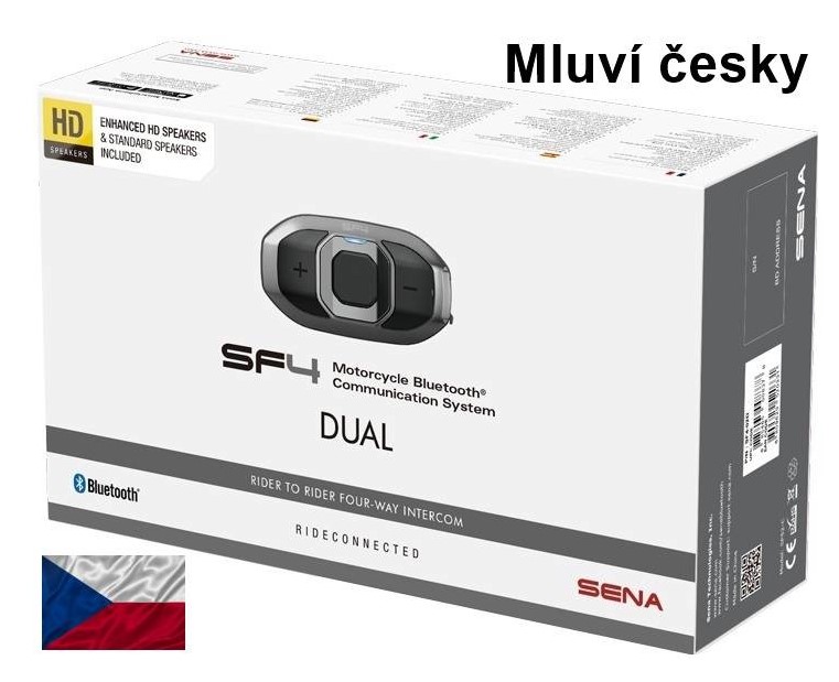 Bluetooth handsfree headset SF4 (dosah 1,2 km), SENA (sada 2 jednotek)