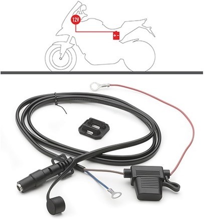 12V zásuvka na motocykl s uchycením na řídítka KAPPA