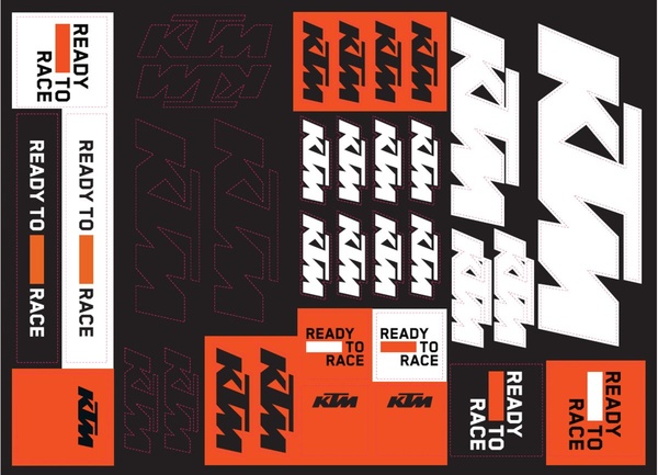 KTM arch samolepek Team Corporate Sticker Sheet