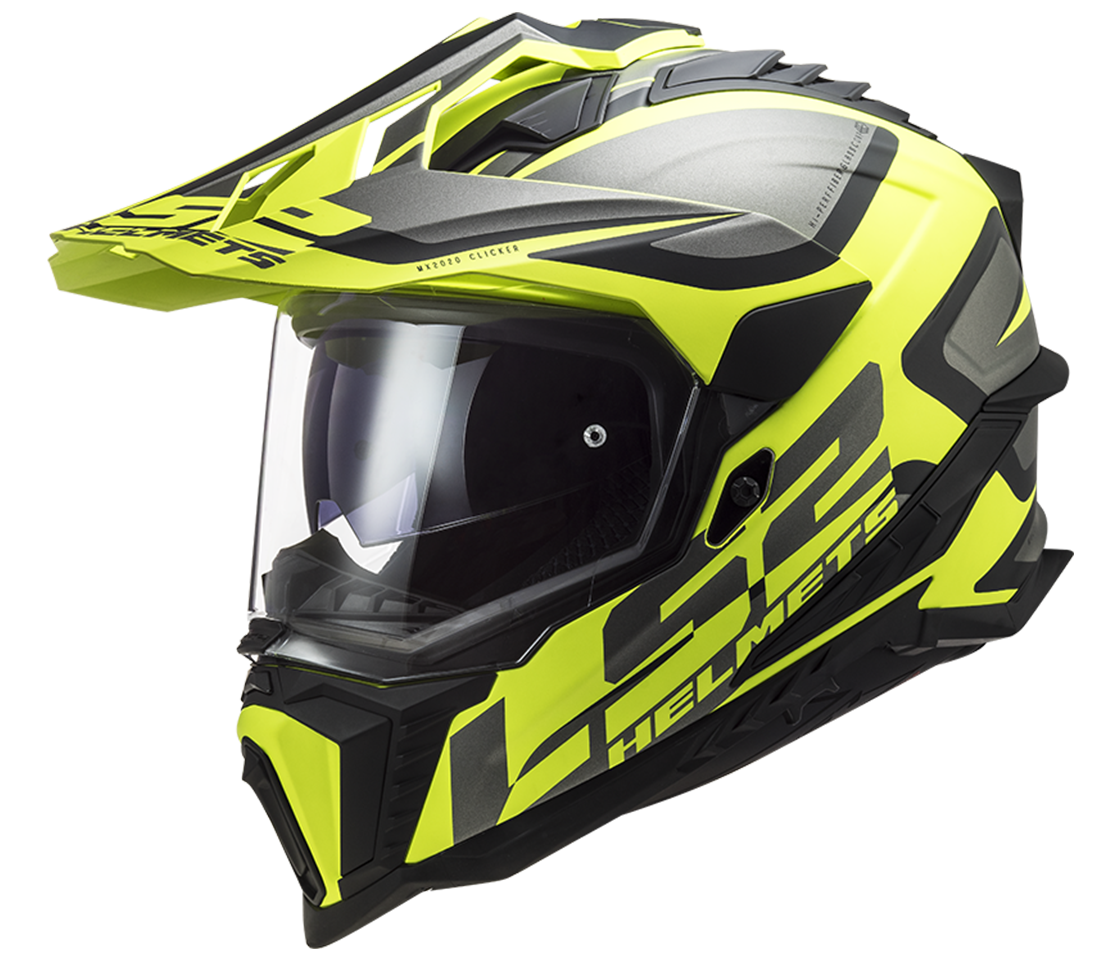 lS2 Enduro moto přilba MX701 Explorer Alter Matt Black H-V Yellow