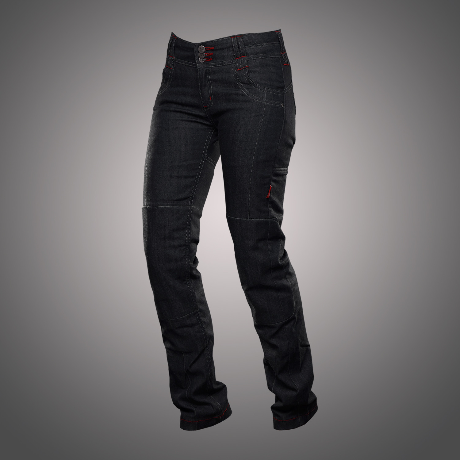 4SR Dámské kevlarové moto jeansy Cool Lady černé