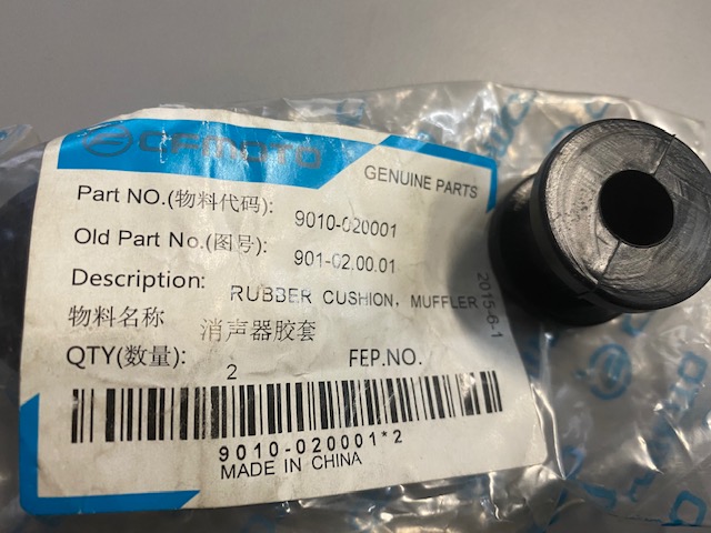 RUBBER CUSHION,MUFFLER CF MOTO, Journeyman 9010-020001