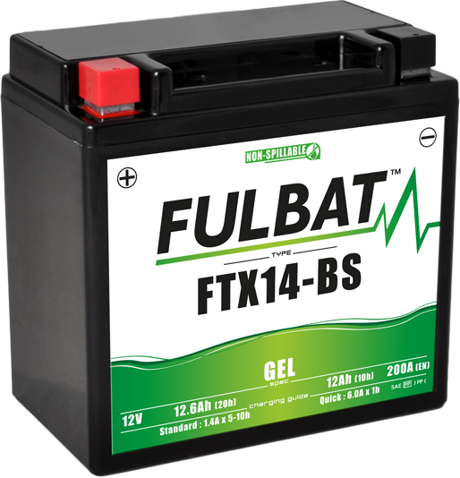 Motocyklová baterie FULBAT FTX14-BS GEL (YTX14-BS)