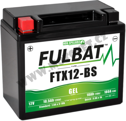 Motocyklová baterie FULBAT FTX12-BS GEL (YTX12-BS GEL)