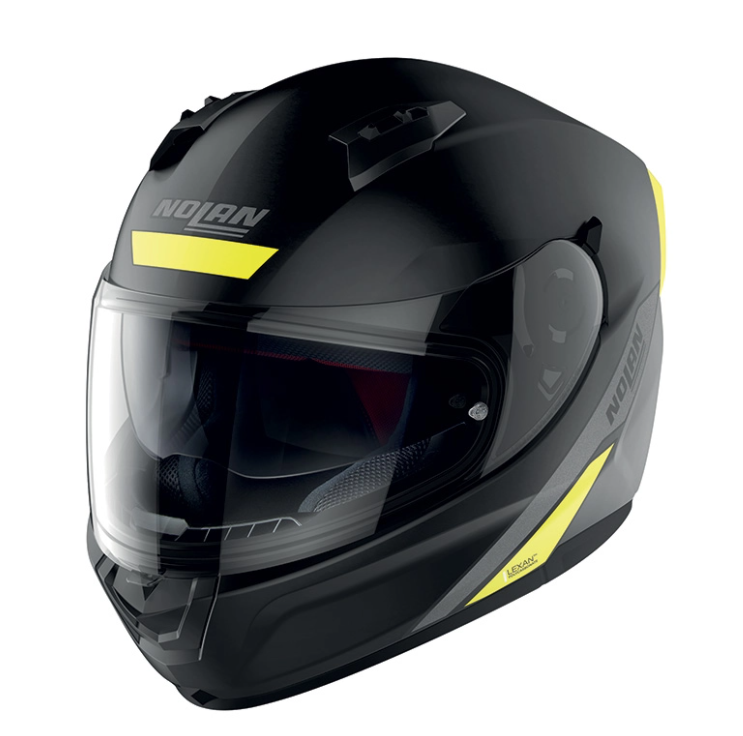 NOLAN Integrální moto přilba N60-6 N-com STAPLE 42 černá fluo žlutá matná