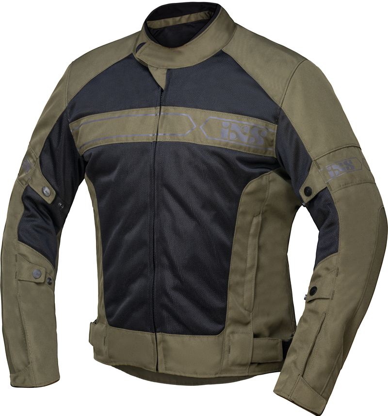 IXS Pánská textilní moto bunda EVO-AIR olivová černá