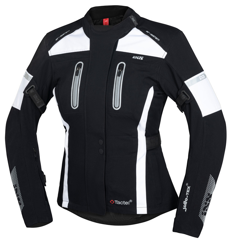 IXS Dámská textilní moto bunda PACORA-ST černá bílá