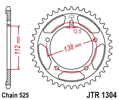 Řetězové rozeta JTR1304-42 Honda