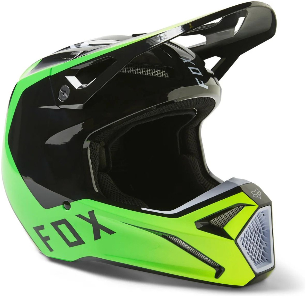 Pánská moto helma FOX V1 DPTH černá zelená fluo