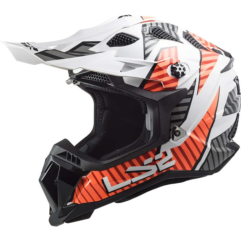 LS2 MX700 SUBVERTER ASTRO GLOSS WHITE ORANGE