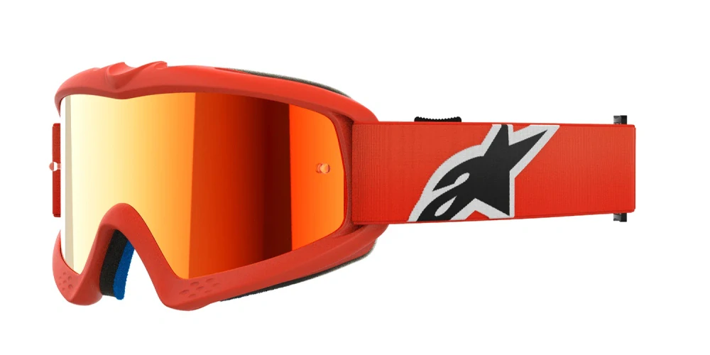Alpinestars brýle VISION YOUTH CORP, ALPINESTARS, dětské (oranžová, zrcadlové červené plexi)