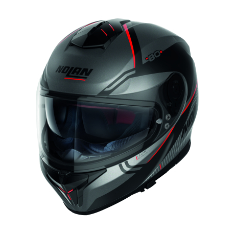 NOLAN Integrální moto přilba N80-8 Astute N-com Flat Lava GREY 24