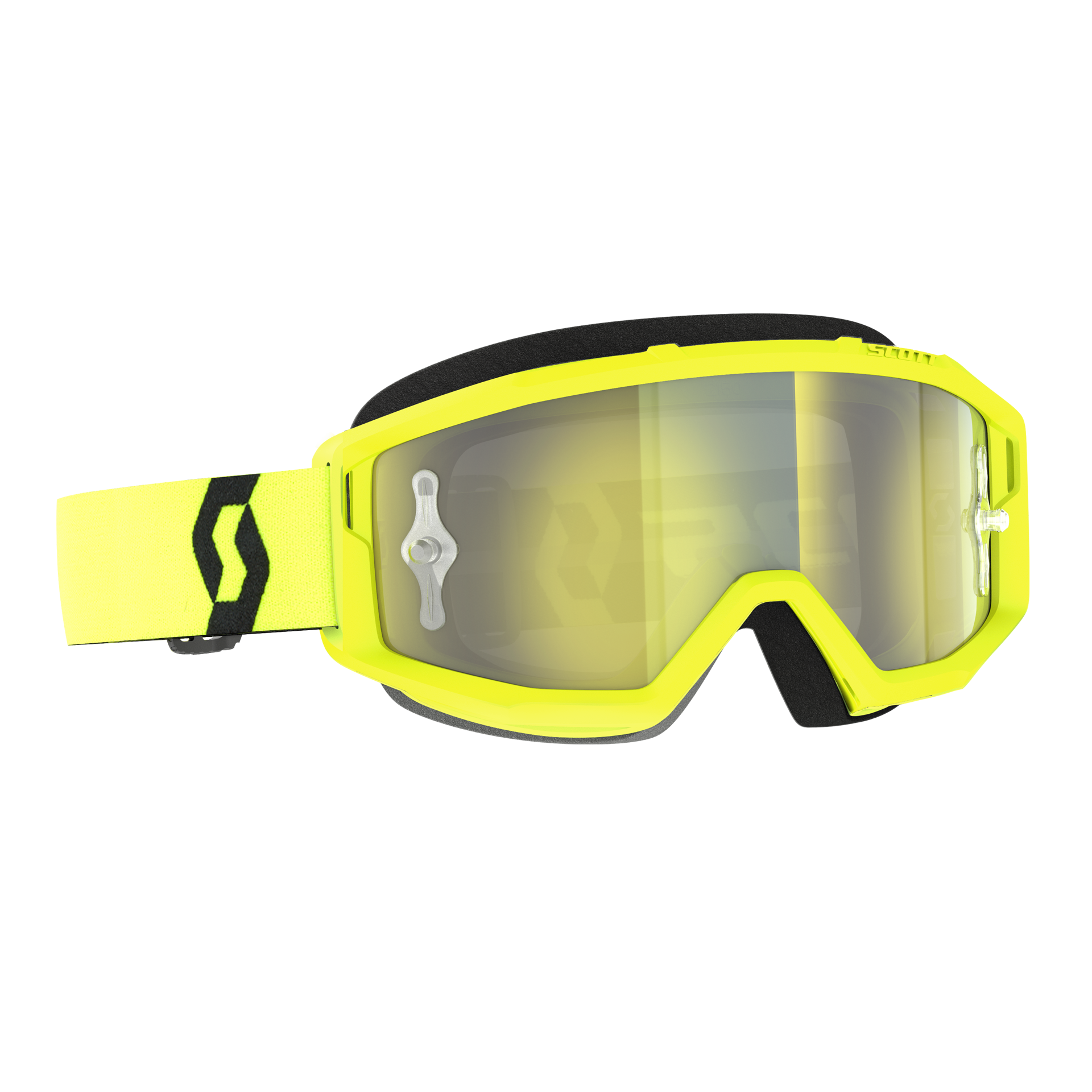 SCOTT Motokrosové brýle PRIMAL CH yellow black yellow chrome works