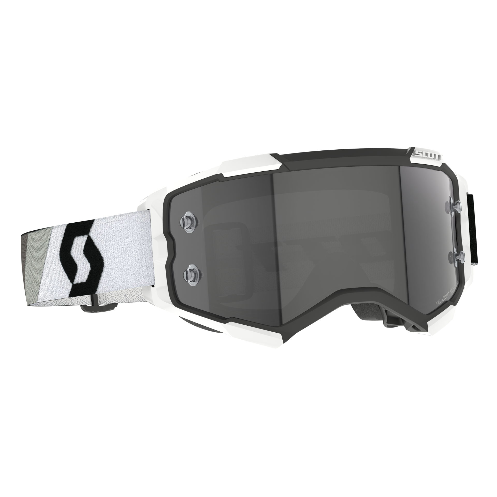 SCOTT Motokrosové brýle FURY LS premium black white light sensitive grey works