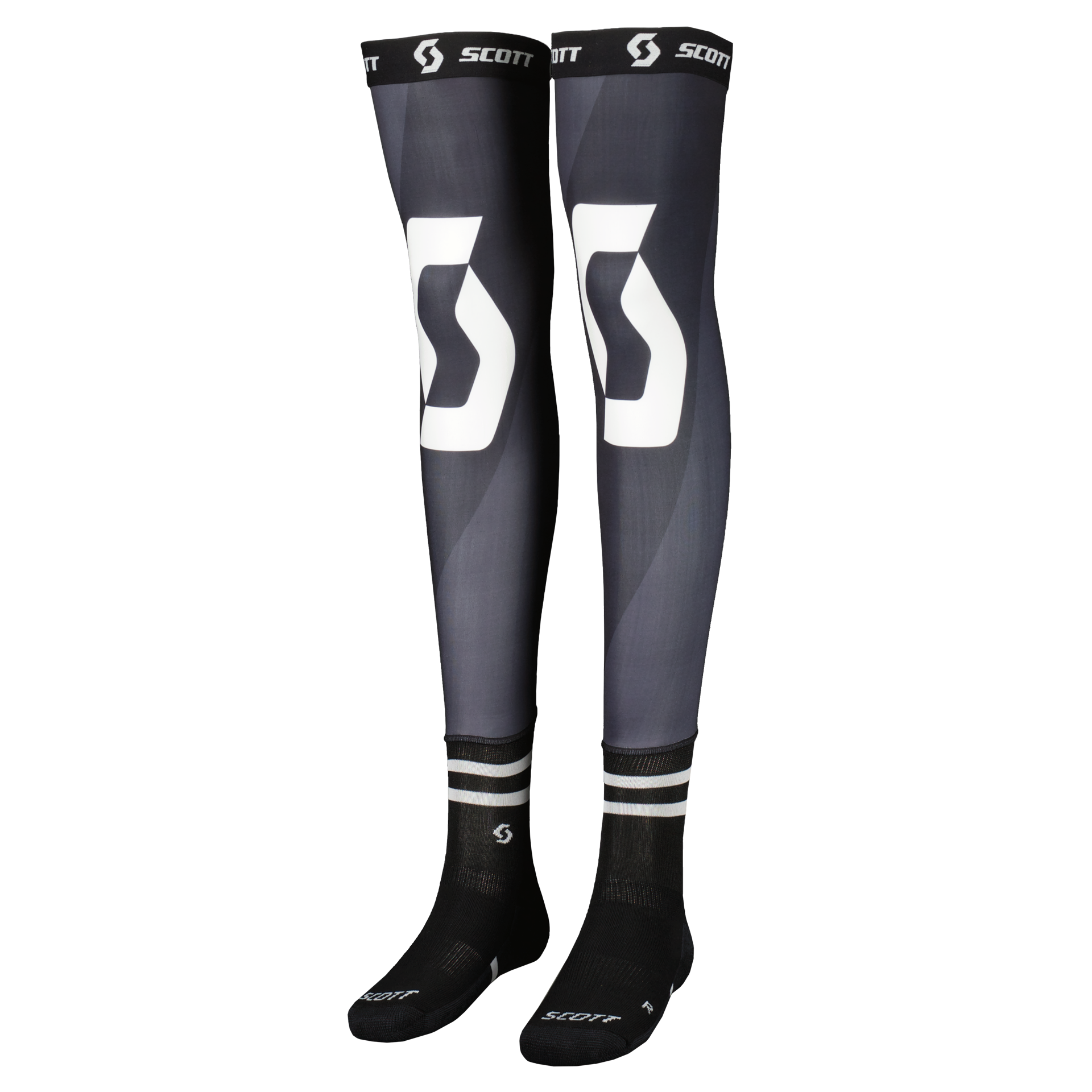 SCOTT Podkolenky Socks Knee Brace black white