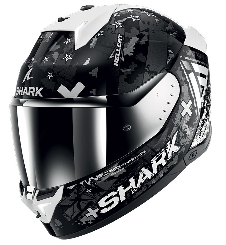 SHARK Integrální moto přilba Skwal i3 Hellcat černá bílá