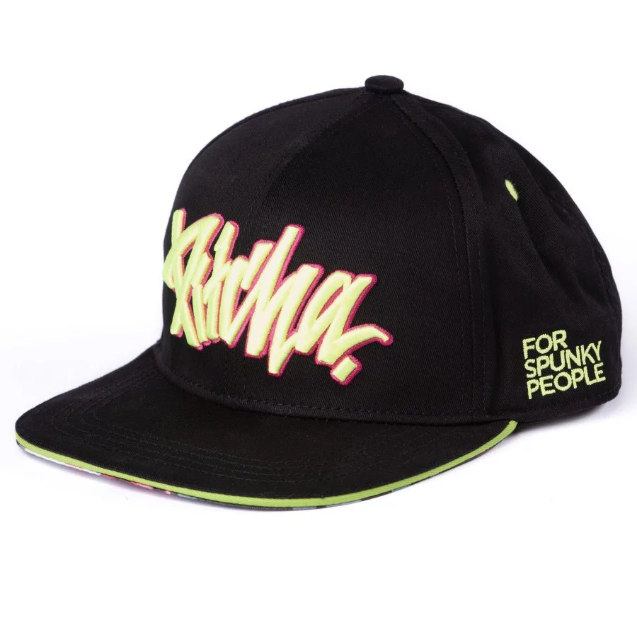 PITCHA Kšiltovka FSP snapback hat black neon