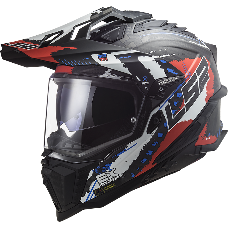 LS2 Enduro moto přilba MX701 Explorer C EXTEND Matt Red