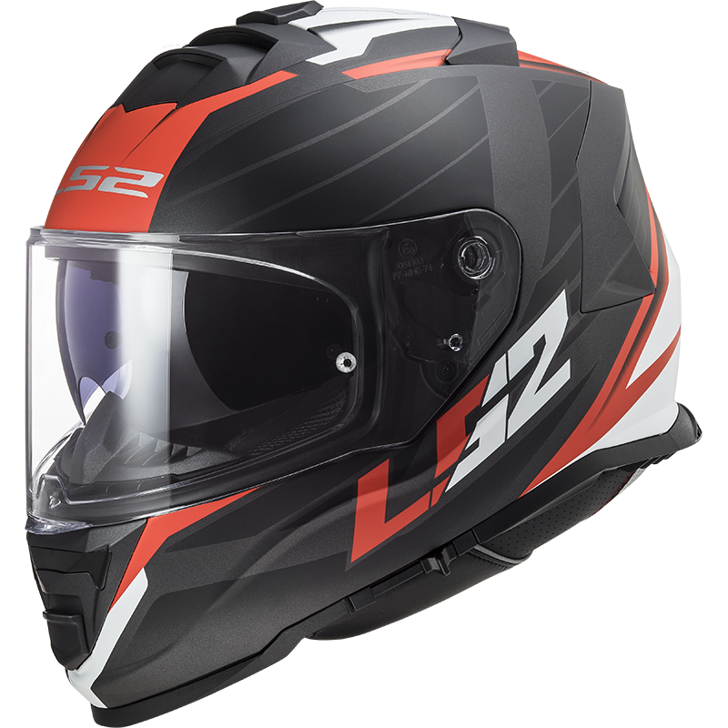 LS2 Integrální moto přilba FF800 STORM II NERVE MATT BLACK RED