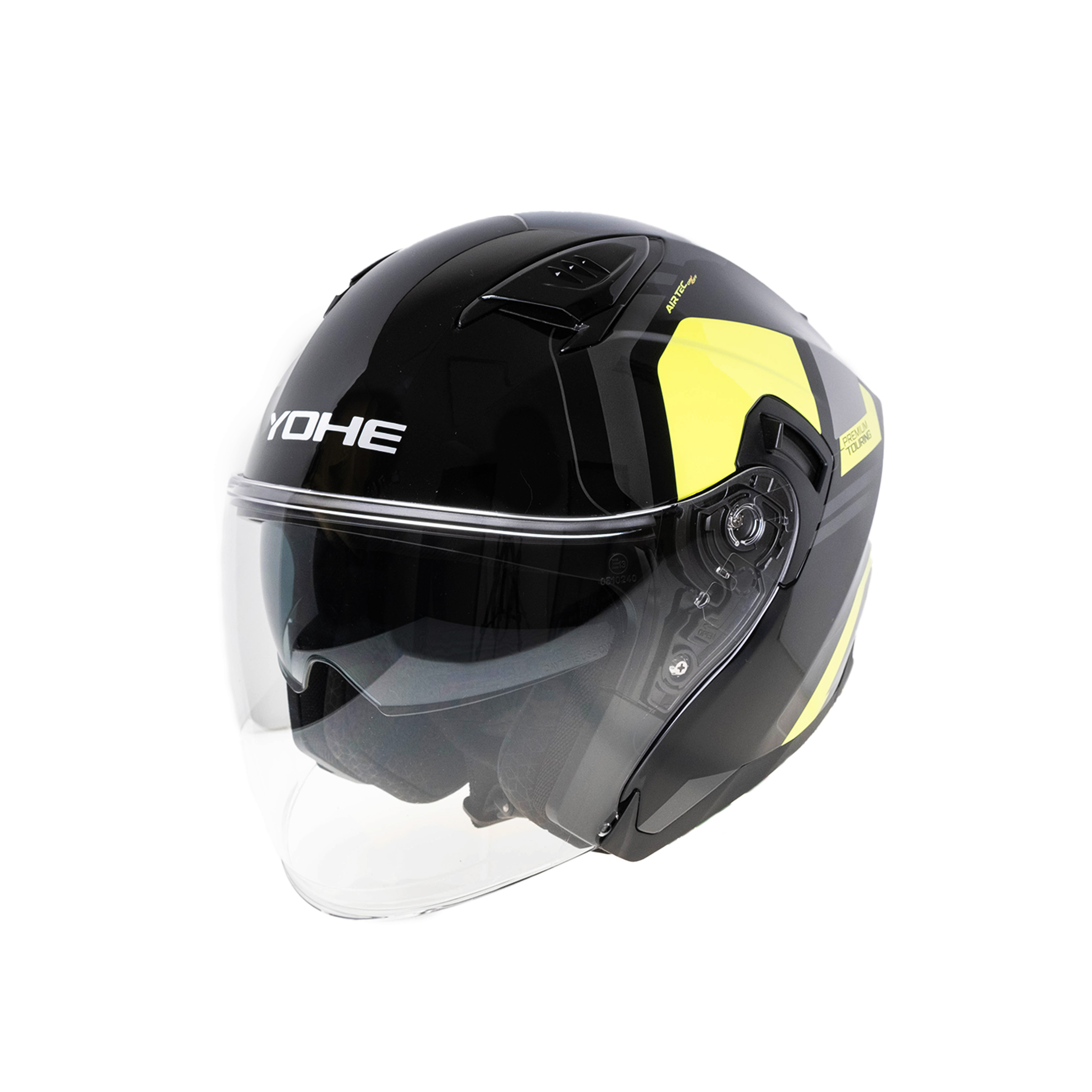 YOHE Otevřená moto helma 885 fluo černá
