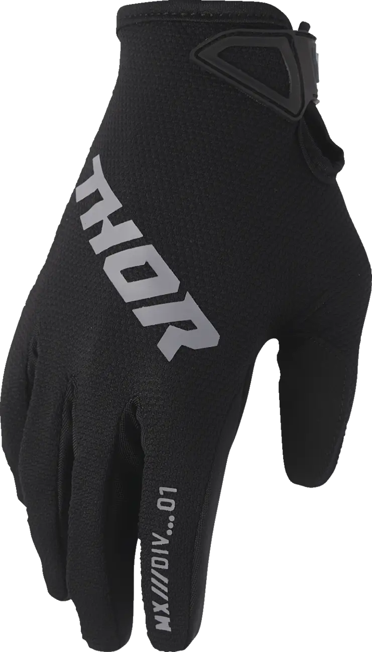 Dětské moto rukavice THOR Youth Ridemode Static Gloves černá