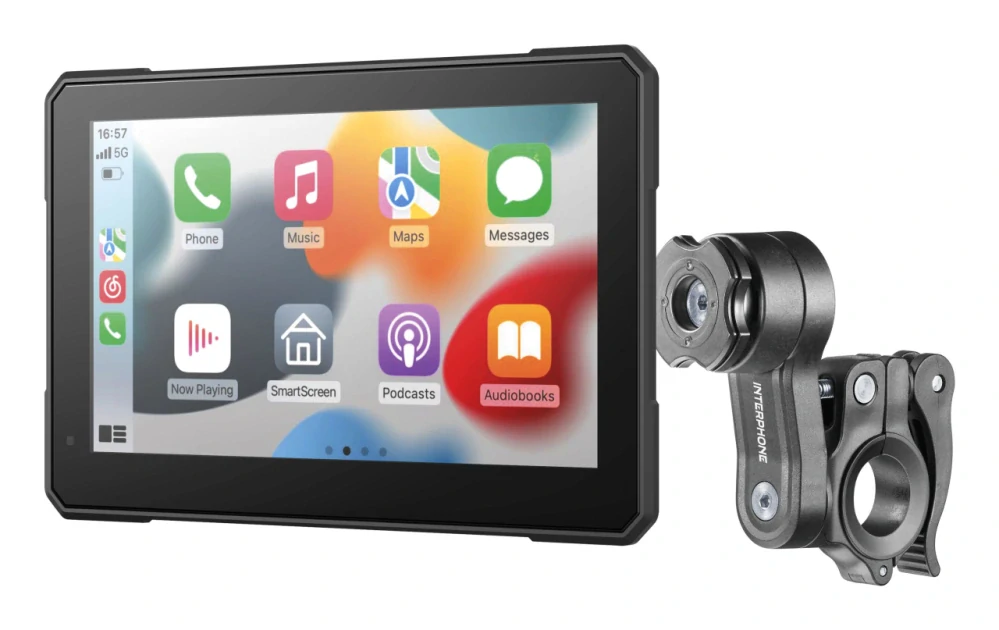 Interphone displej RIDESYNC 70 Essential - Apple CarPlay a Android Auto pro motocykly + stínítko zdarma
