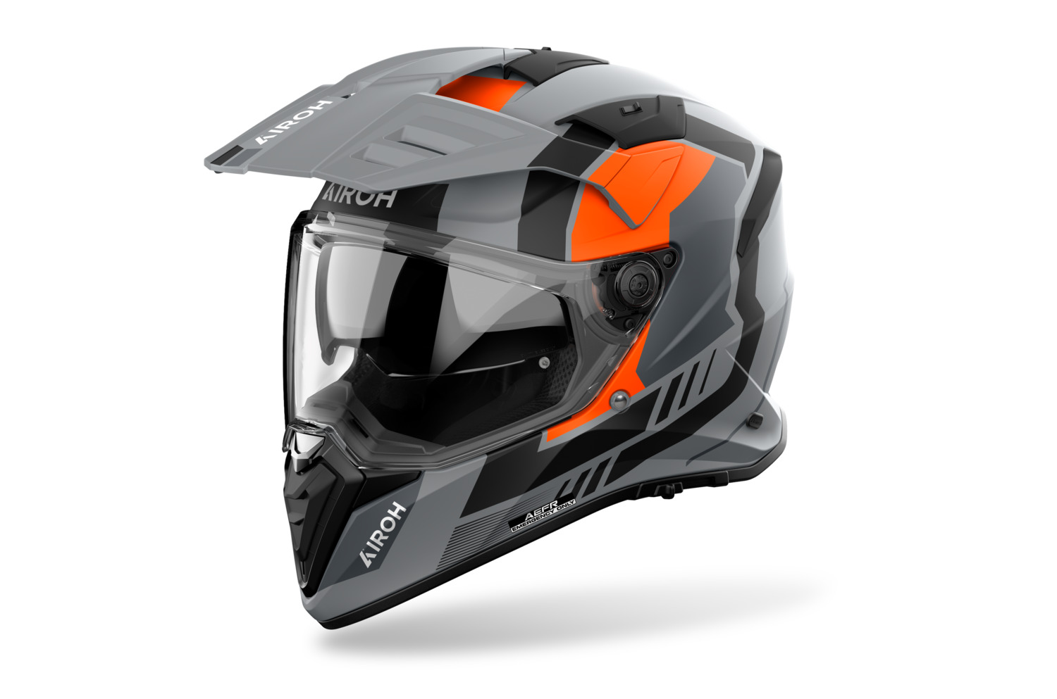 AIROH Enduro moto přilba BANDIT Horn oranžová matná