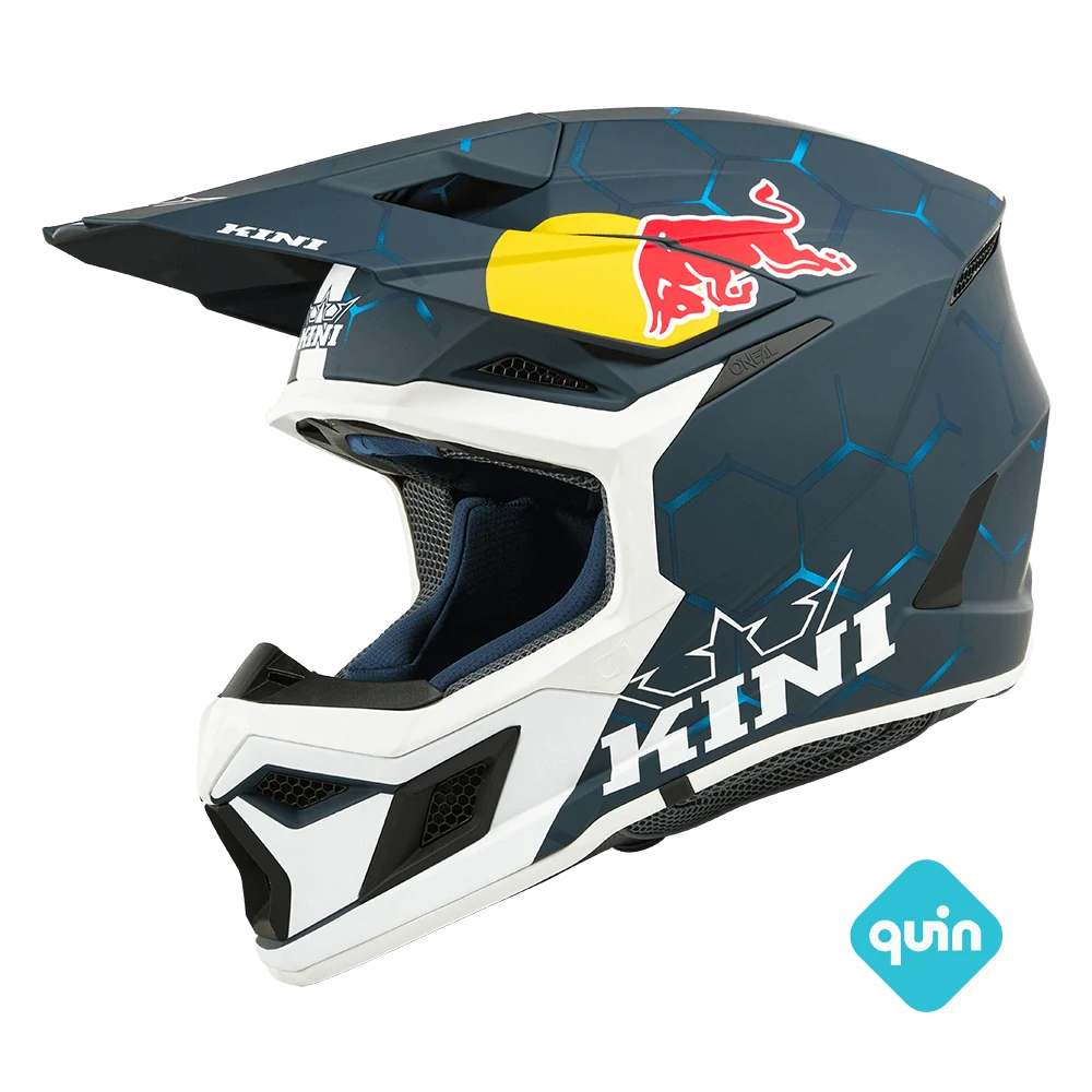 Moto helma KINI Red Bull MX3 Helmet 1.0 modrá/bílá