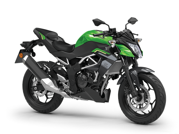 KAWASAKI Z125 MY26 Candy Lime Green / Metallic Spark Black
