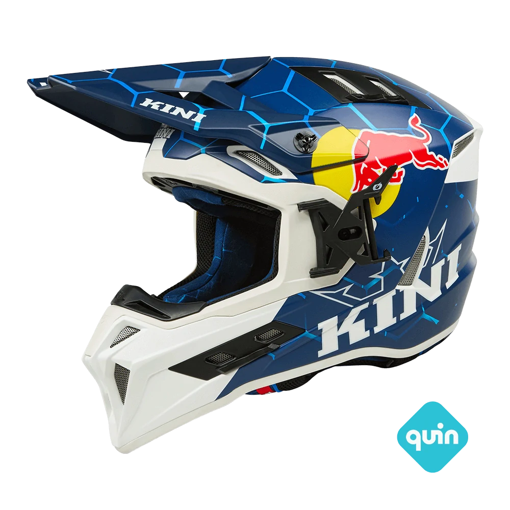 Moto helma KINI Red Bull EXC Helmet 1.0 modrá/bílá