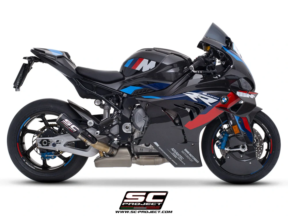 SC-PROJECT Výfuk z uhlíkových vláken CR-T s mřížkou proti kamenům BMW M 1000 RR (25) E5+