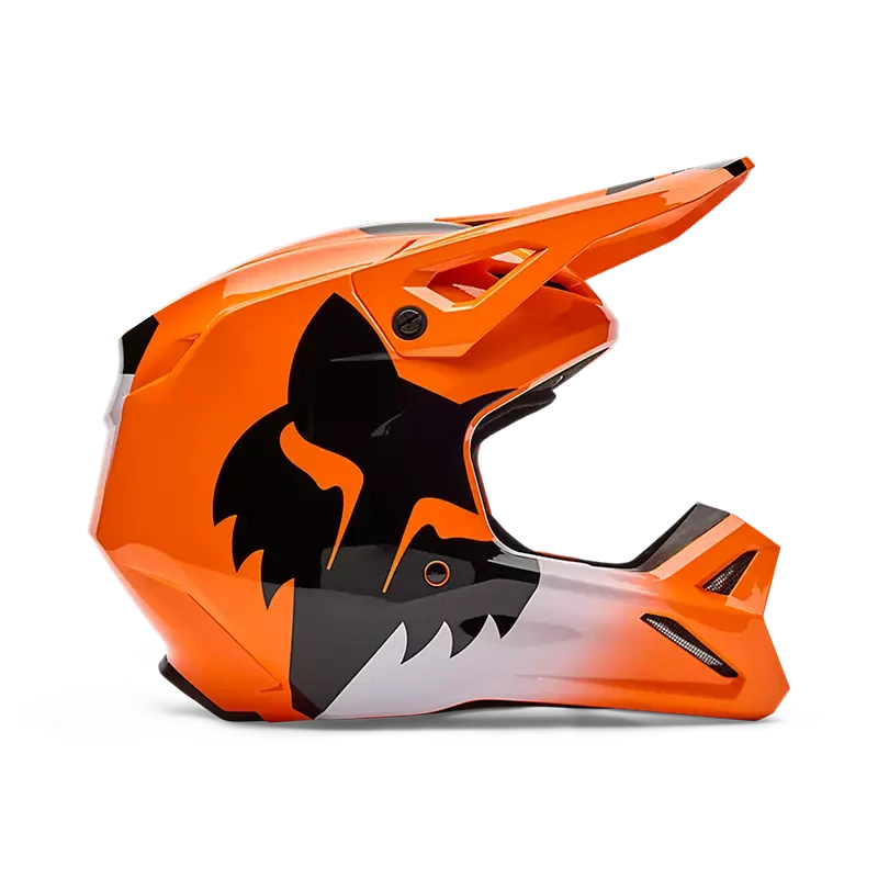 Pánská moto helma FOX V1 Shield fluo oranžová