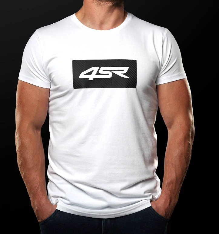 4SR Tričko Logo Carbon White