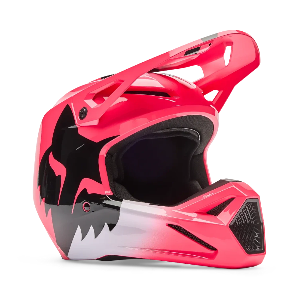 Dámská moto helma FOX V1 Shield růžová