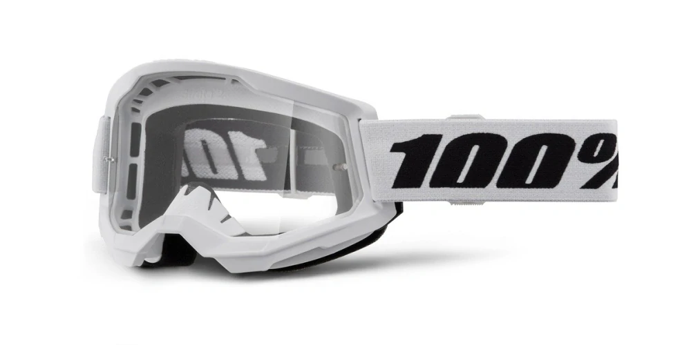 100% brýle STRATA 2 NEW, BÍLÉ, ČIRÉ PLEXI