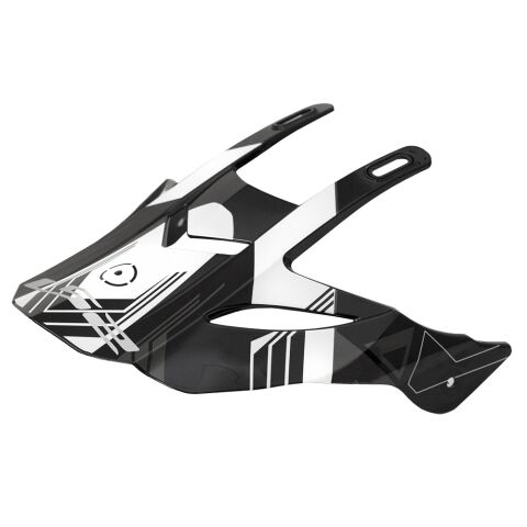 LS2 náhradní kšilt PEAK MX436 TRIGGER BLACK WHITE TITANIUM