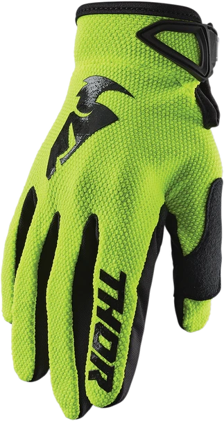 THOR motokrosové rukavice SECTOR MX S20 fluo žluté