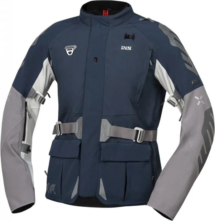 IXS Pánská textilní moto bunda VENTURE-STX 1.0 modrá-světle šedá