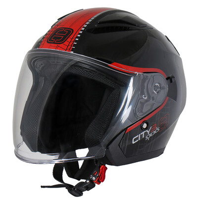 SPEEDS skúrtová moto přilba City III Black/red